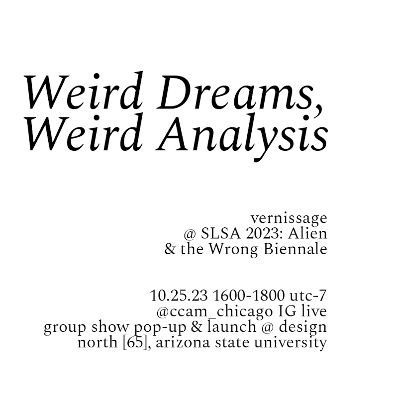 social media flyer for weird dreams, weird analysis