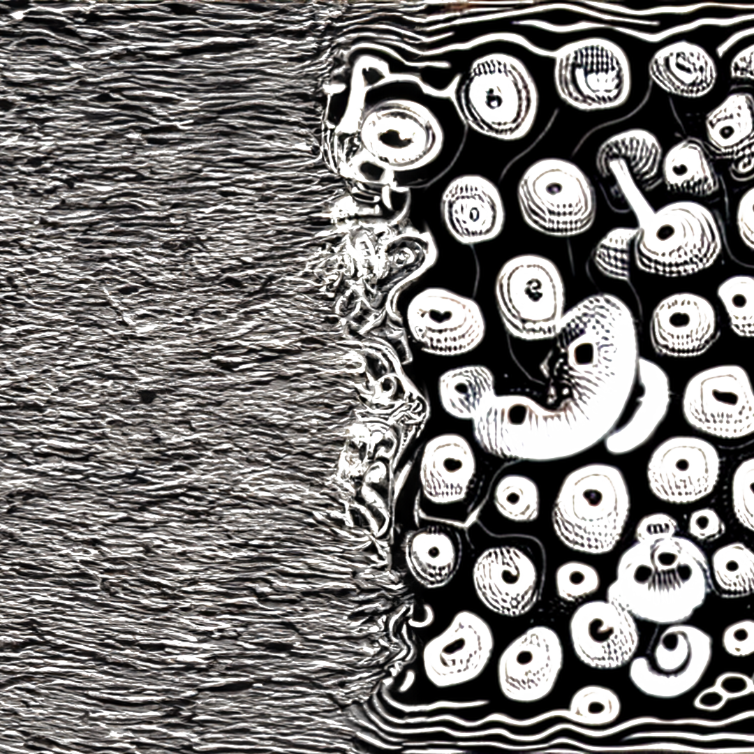 computational generated image of mushroom rhizome