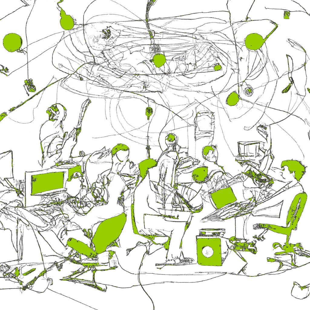 computationally generated line drawing of